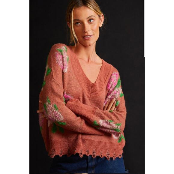 Anthropologie V-neck sweater - Picture 1 of 12